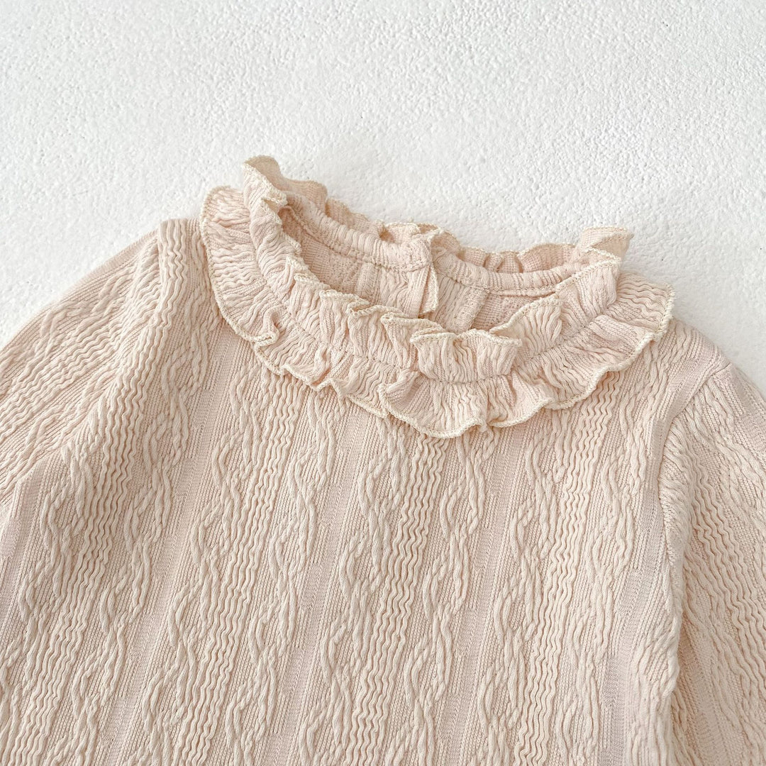 【73-110】フリルカラー長袖トップス