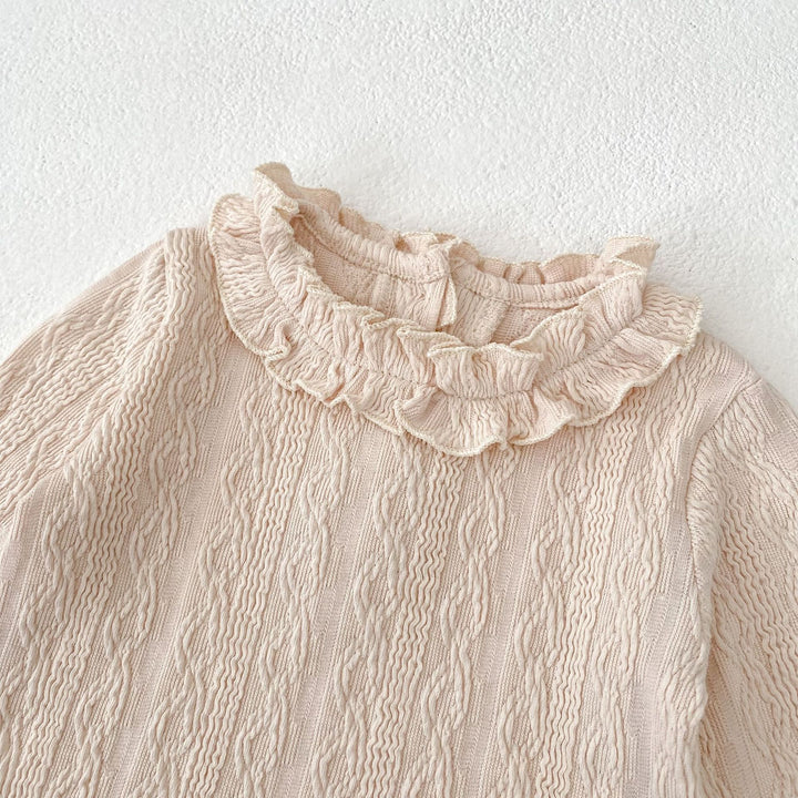 【73-110】フリルカラー長袖トップス