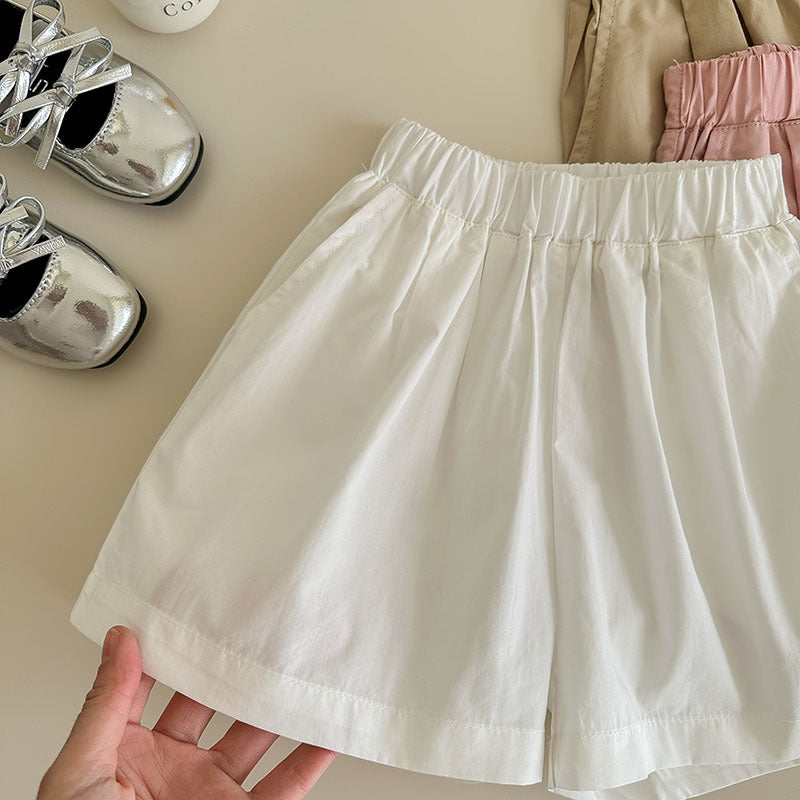 【90-150】シンプルタックショートパンツ