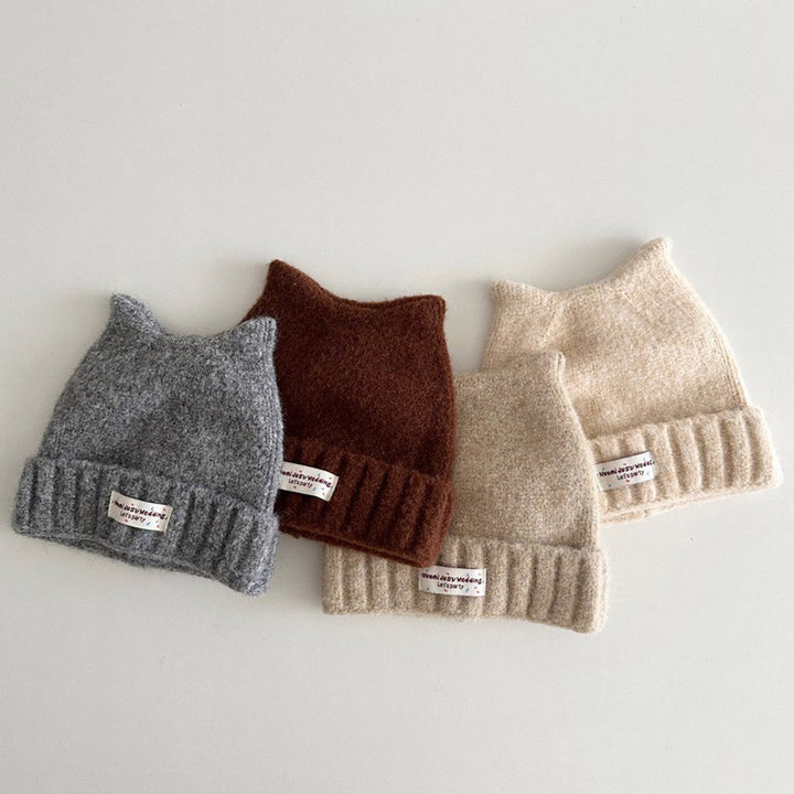 【48-52cm】ねこ耳あったかニット帽