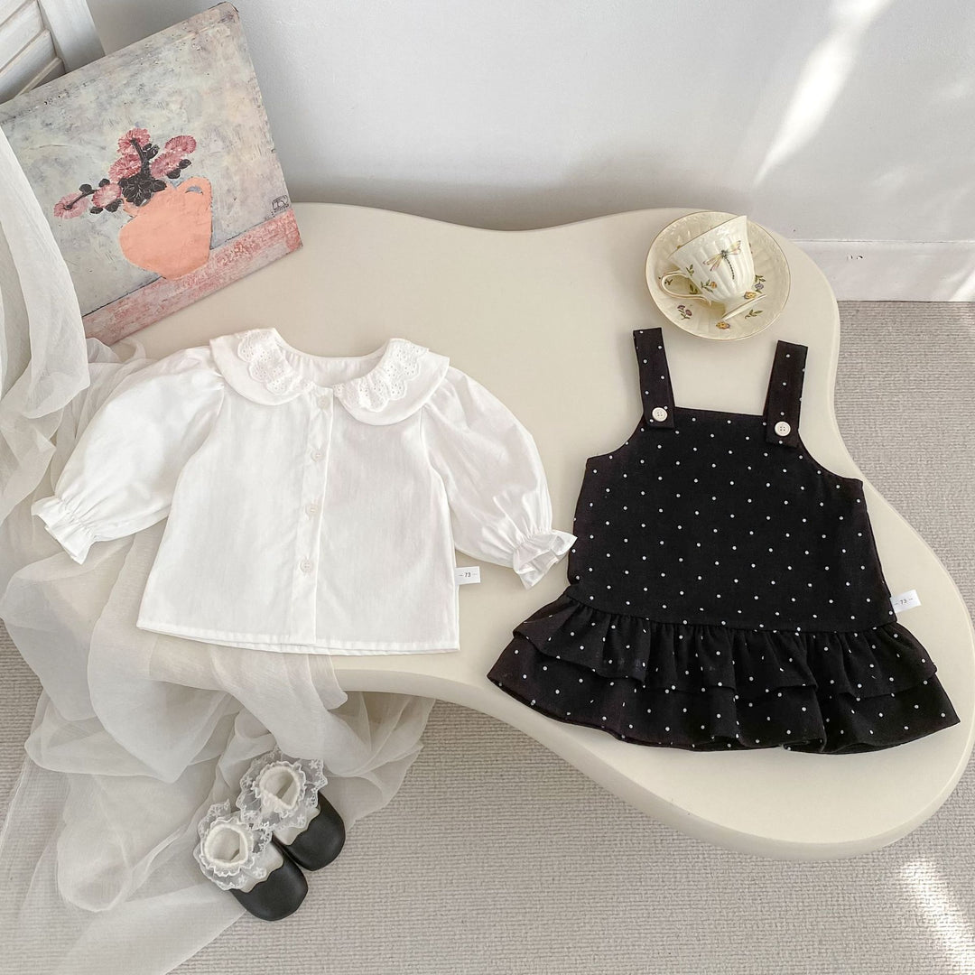 【73-120】レースデザインカラーシャツ