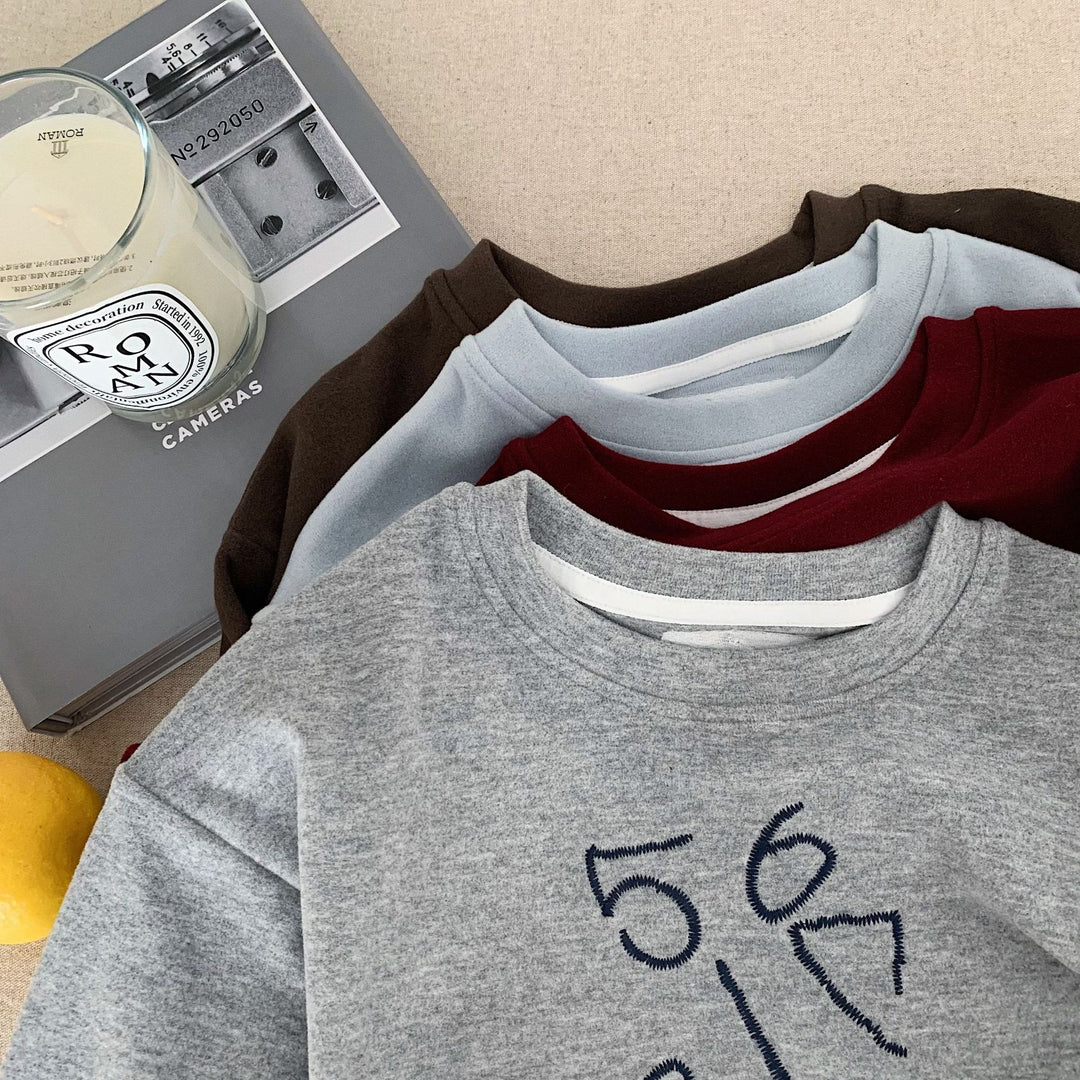 【90-140】ナンバー刺繍トレーナー