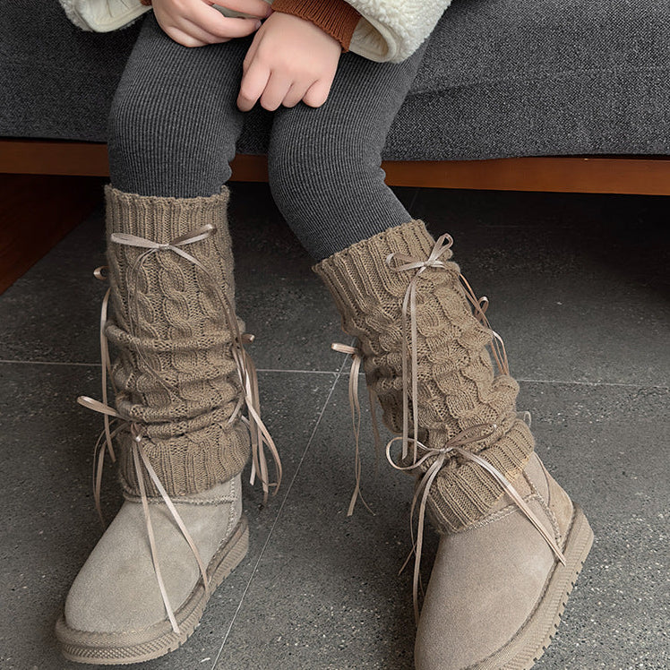 【90-150】リボンレッグウォーマーレギンス