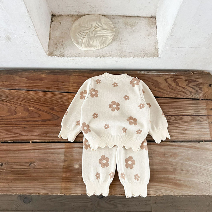 【73-100】スカラップヘム花柄セットアップ