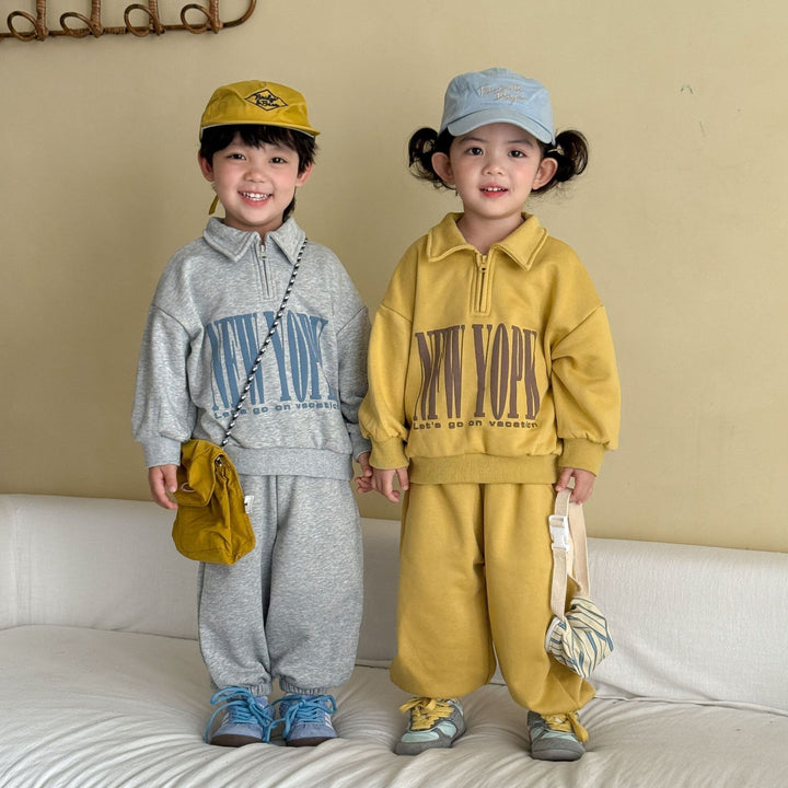 【80-150】NEW YORKハーフジップセットアップ