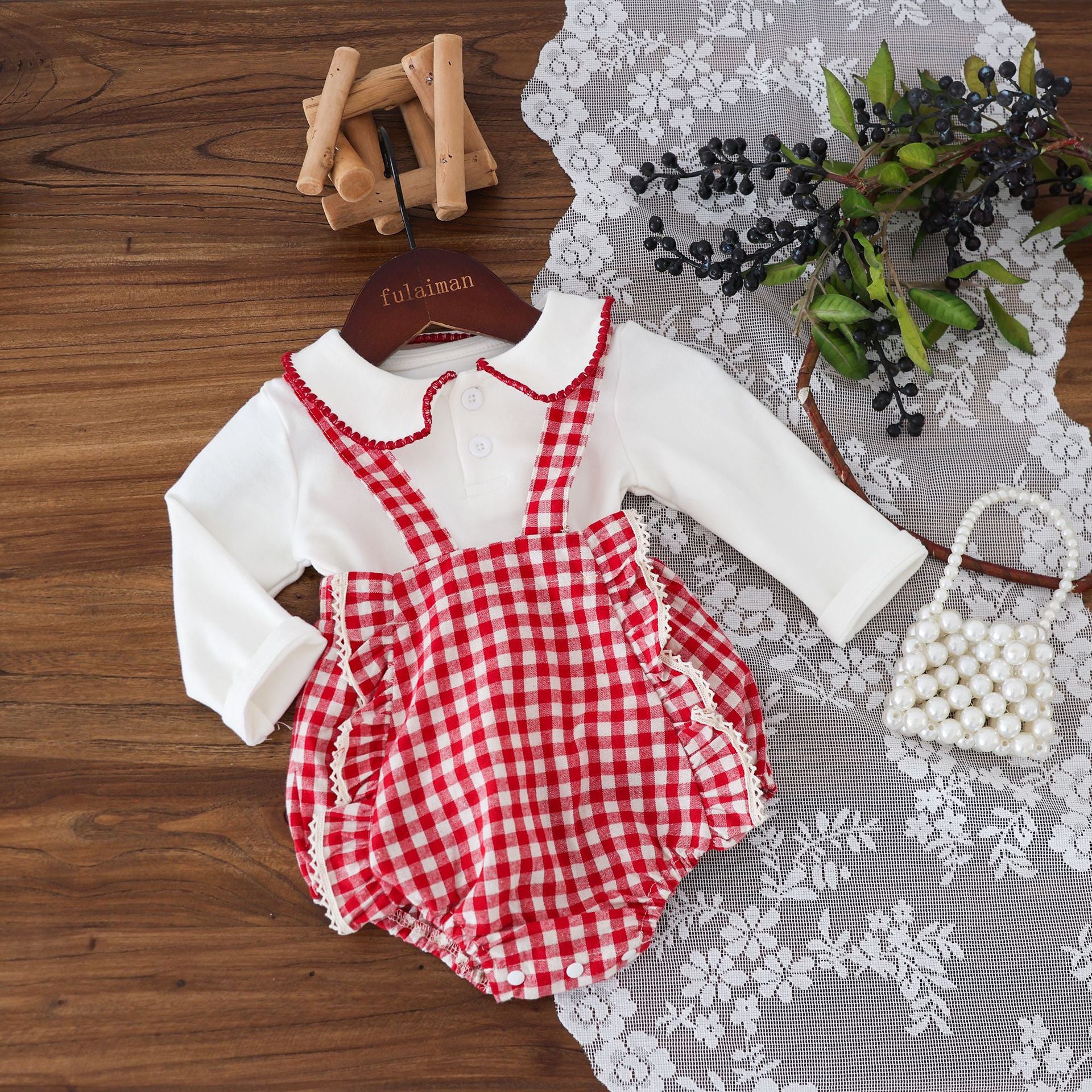 73-90】フリルデザインサロペットブルマ｜ELMO-こども服エルモ