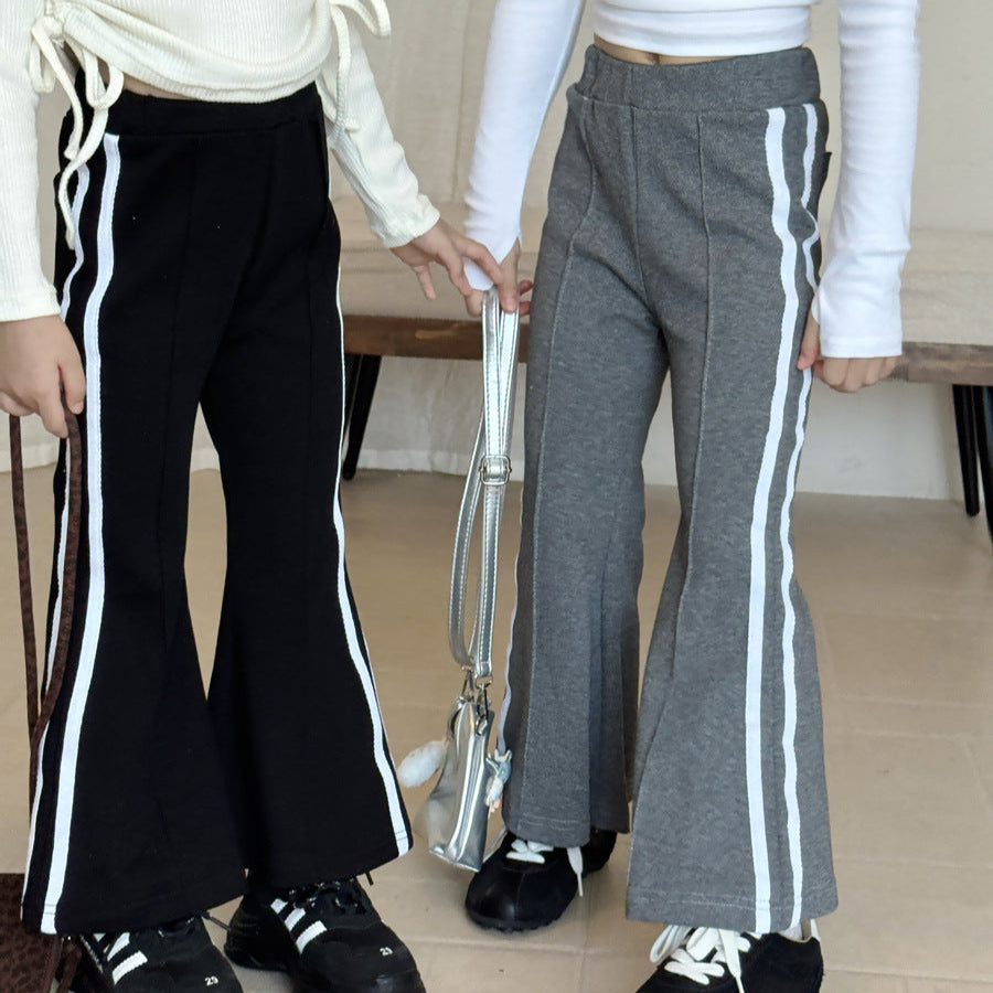 【90-150】サイドラインフレアパンツ