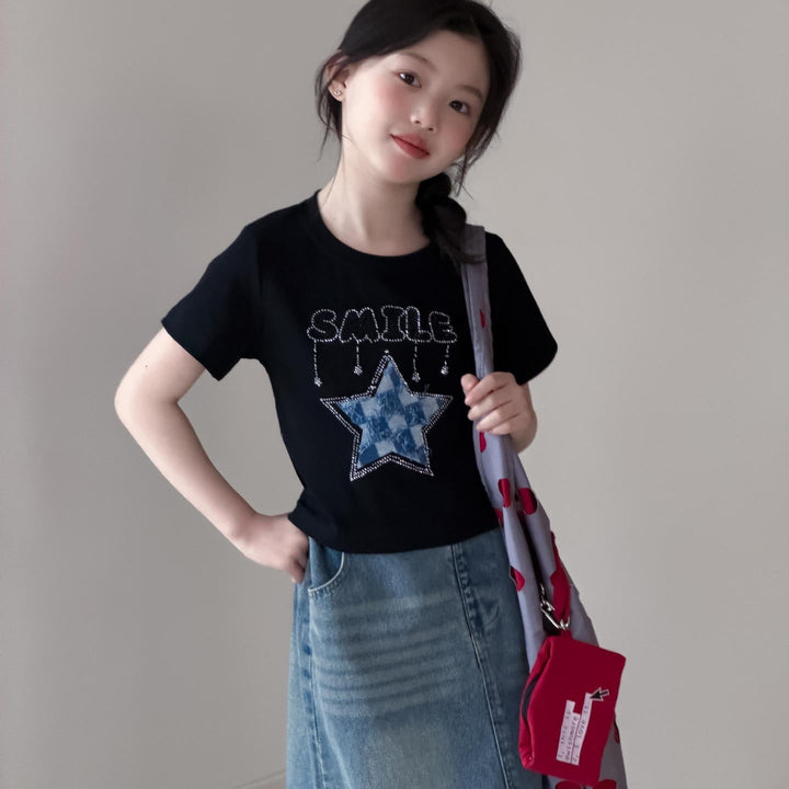 【100-150】SMILE＆STAR Tシャツ