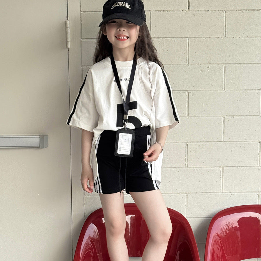 【100-150】サイドラインオーバーサイズTシャツ