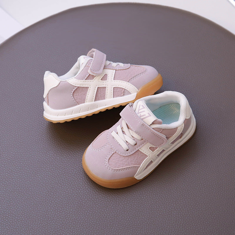 【12.0-18.5】ワンベルトラインデザインスニーカー