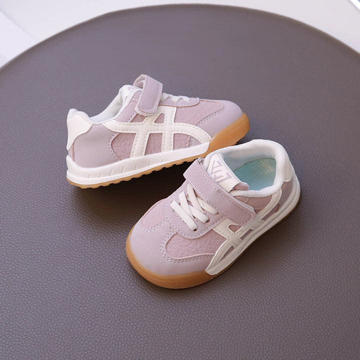 【12.0-18.5】ワンベルトラインデザインスニーカー