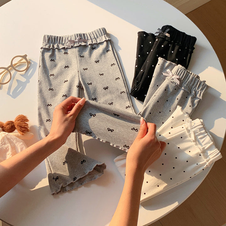 【90-140】パターンプリントフレアパンツ