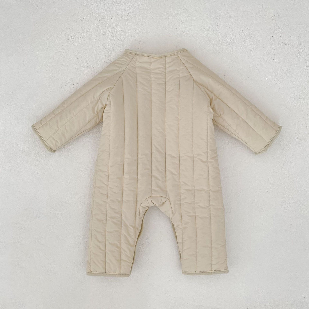 【73-90】ワンポイントベアあったかロンパース