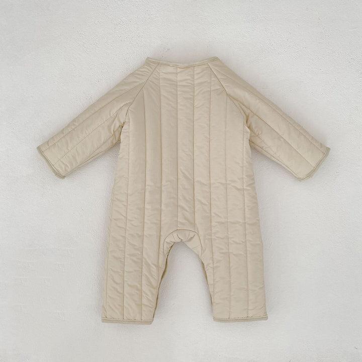 【73-90】ワンポイントベアあったかロンパース