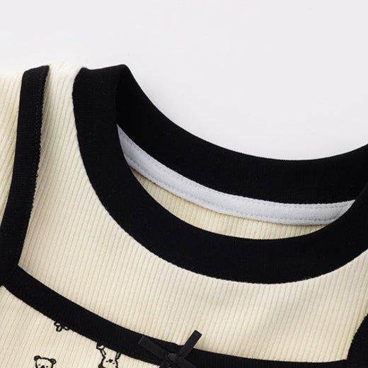 【73-110】レイヤード風半袖Tシャツ