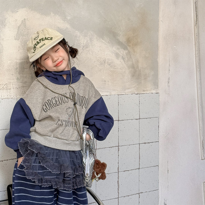 【80-130】ロゴプリントフーディートレーナー