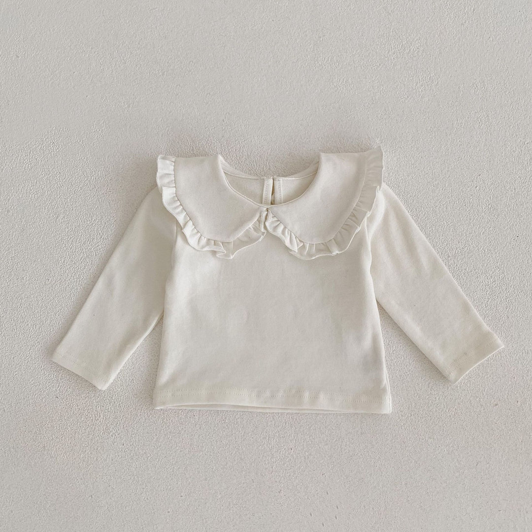 【73-100】フリルカラー長袖トップス