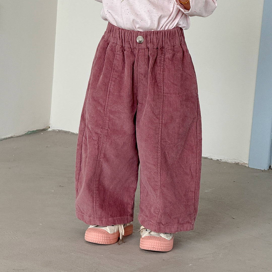 【80-150】コーデュロイワイドパンツ