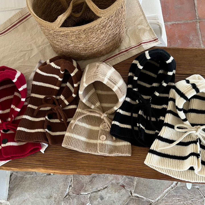 【49-53cm】ボーダー柄バラクラバ