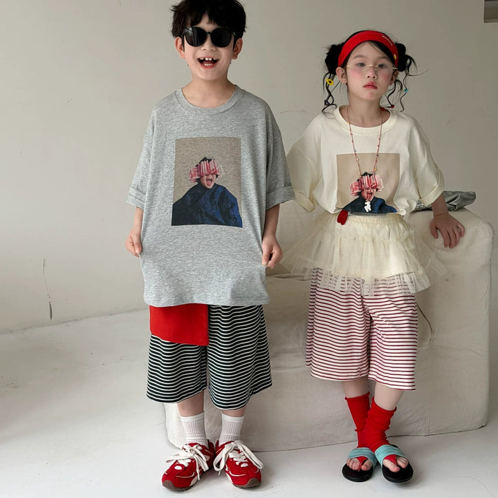 【100-150】フロントプリントTシャツ