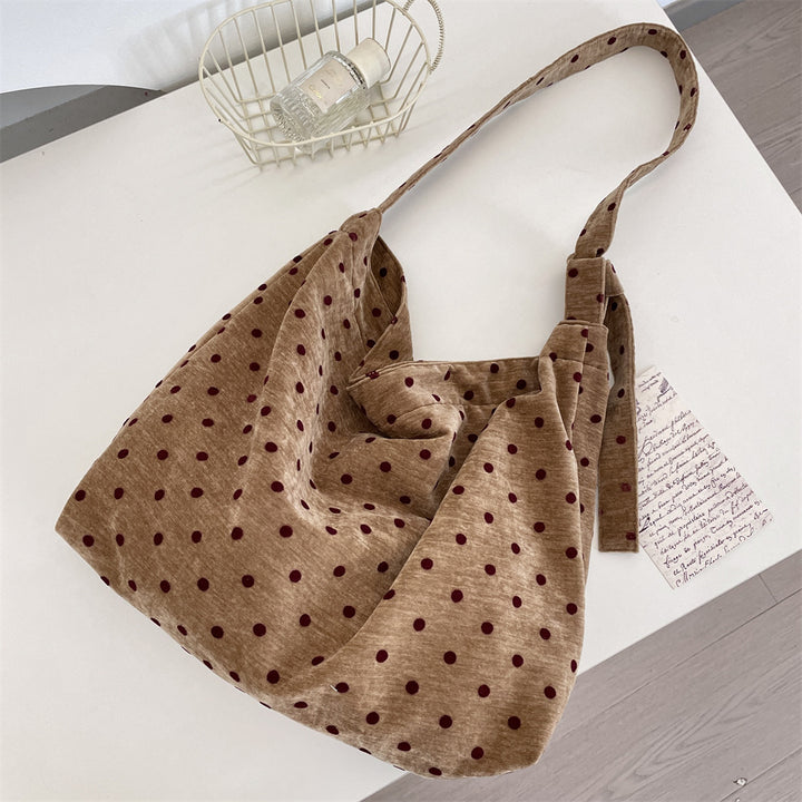 ワンベルトドット柄トートバッグ