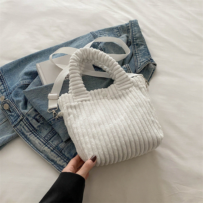 コーデュロイ2Wayバッグ