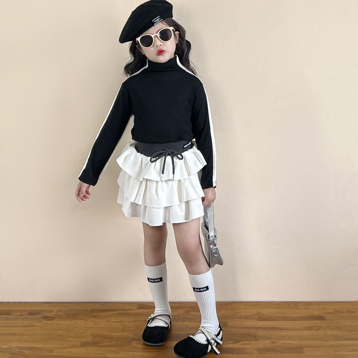 【90-140】スリーブラインハイネックカットソー