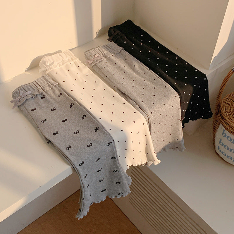 【90-140】パターンプリントフレアパンツ