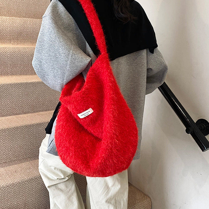 あったかニットショルダーバッグ