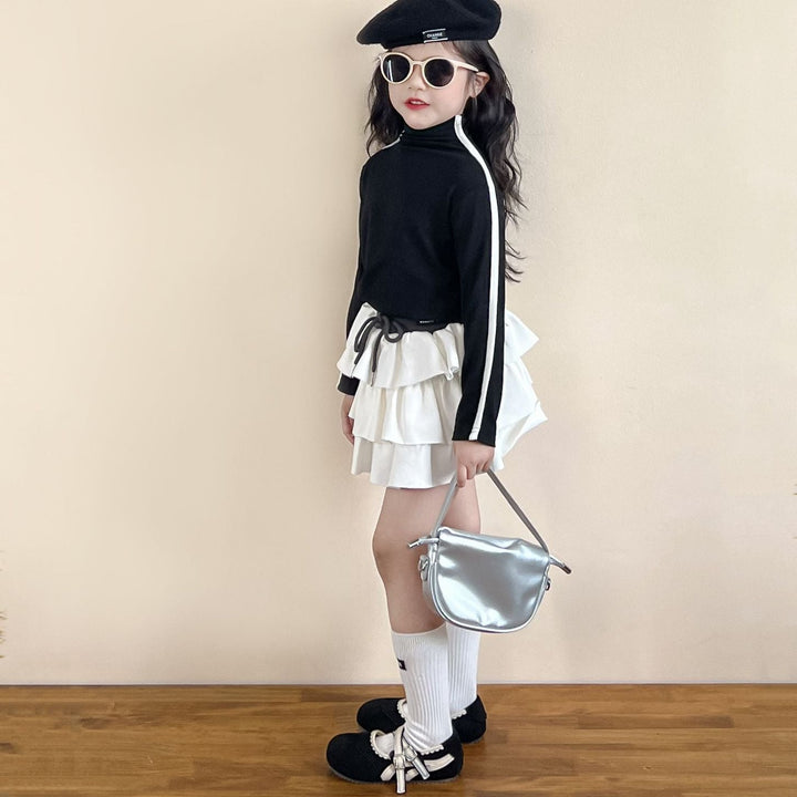 【90-140】スリーブラインハイネックカットソー