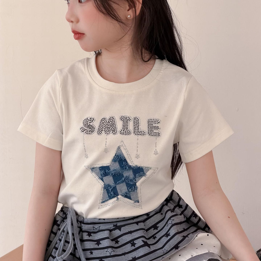 【100-150】SMILE＆STAR Tシャツ
