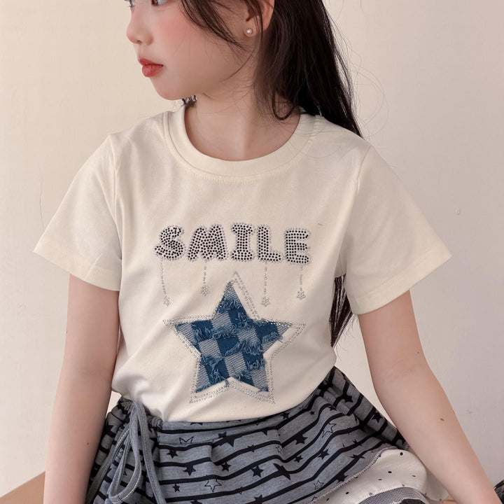 【100-150】SMILE＆STAR Tシャツ