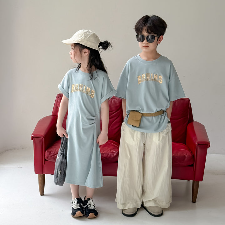 【90-150】フロントロゴオーバーサイズTシャツ