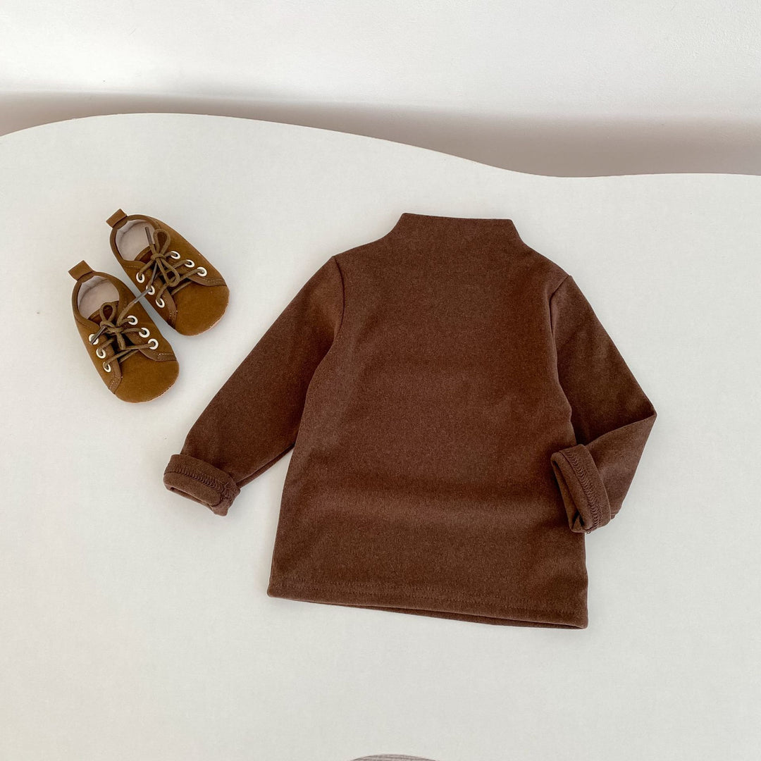 【73-100】モックネックシンプルトップス