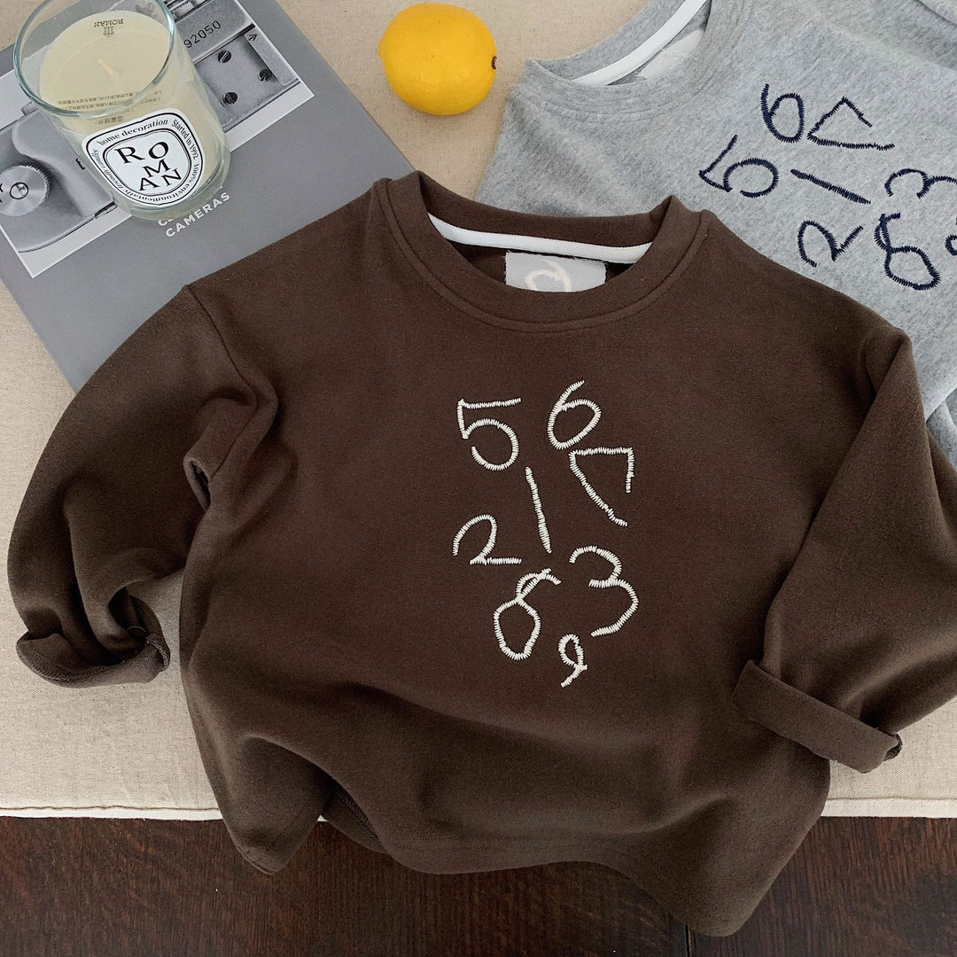 【90-140】ナンバー刺繍トレーナー