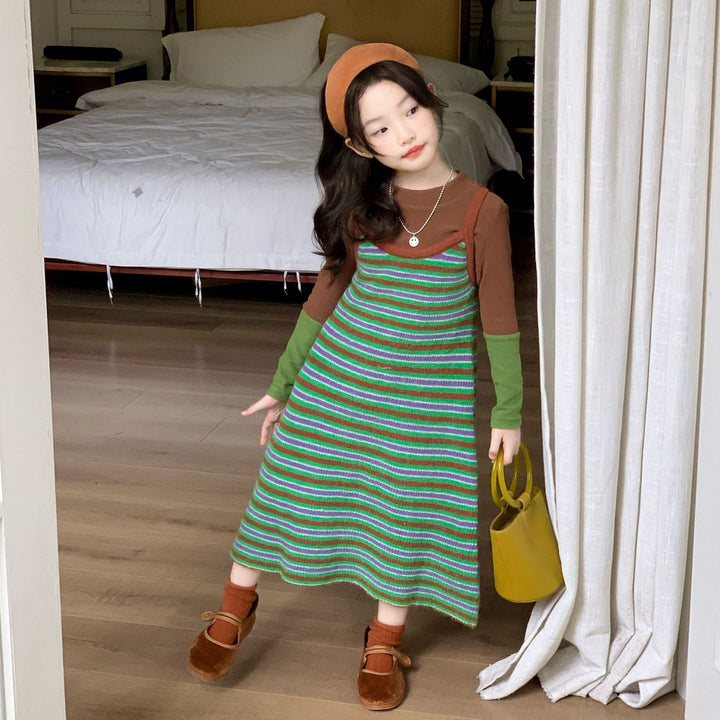 【90-140】バイカラーシンプルトップス