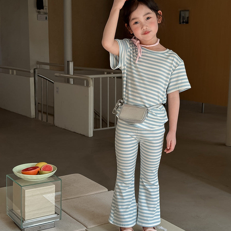 【90-140】ボーダー柄セットアップ