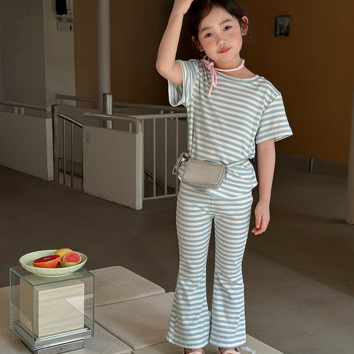 【90-140】ボーダー柄セットアップ