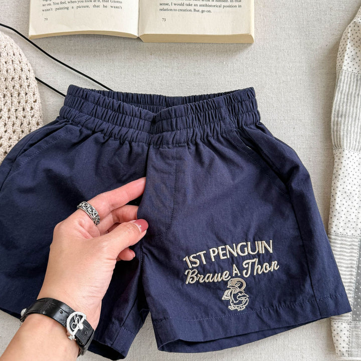 【80-130】ロゴデザインショートパンツ