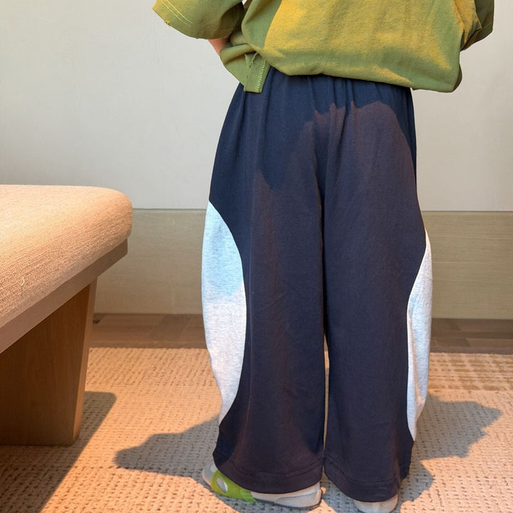 【90-150】サイドラインデザインカジュアルパンツ