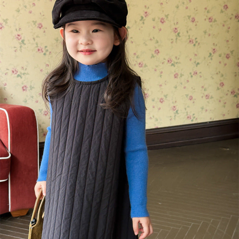 【90-140】ノースリーブキルティングワンピース