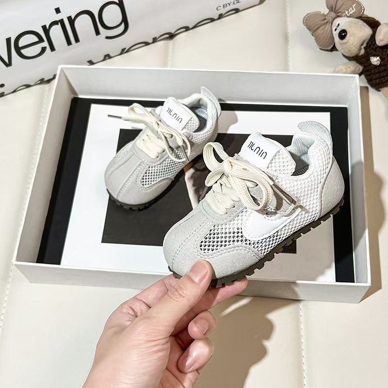 【12.0-17.5】くすみカラーメッシュスニーカー