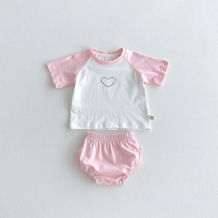 【73-100】フロントハートTシャツ×ブルマセット