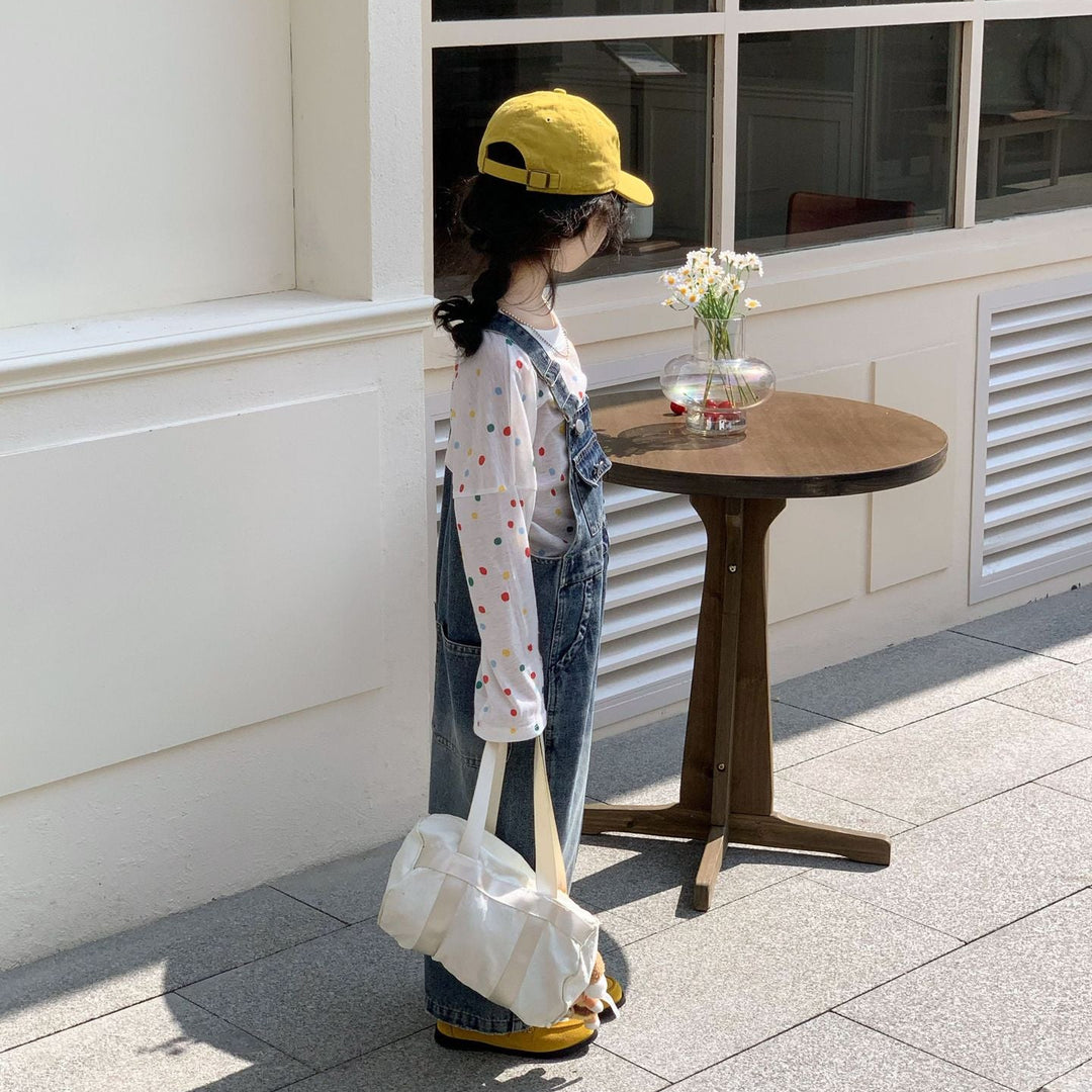 【90-140】ポケットデザインデニムサロペット