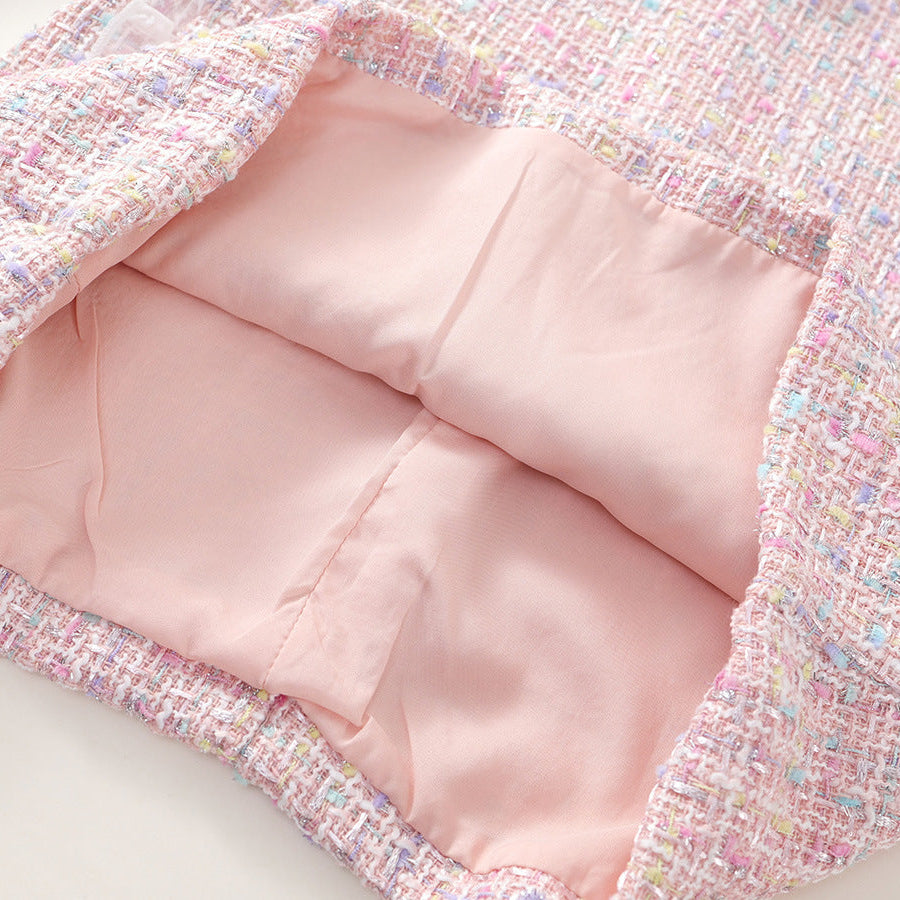 【90-140】レイヤード風長袖ワンピース