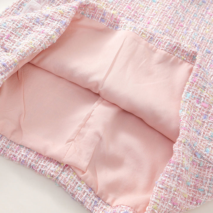 【90-140】レイヤード風長袖ワンピース