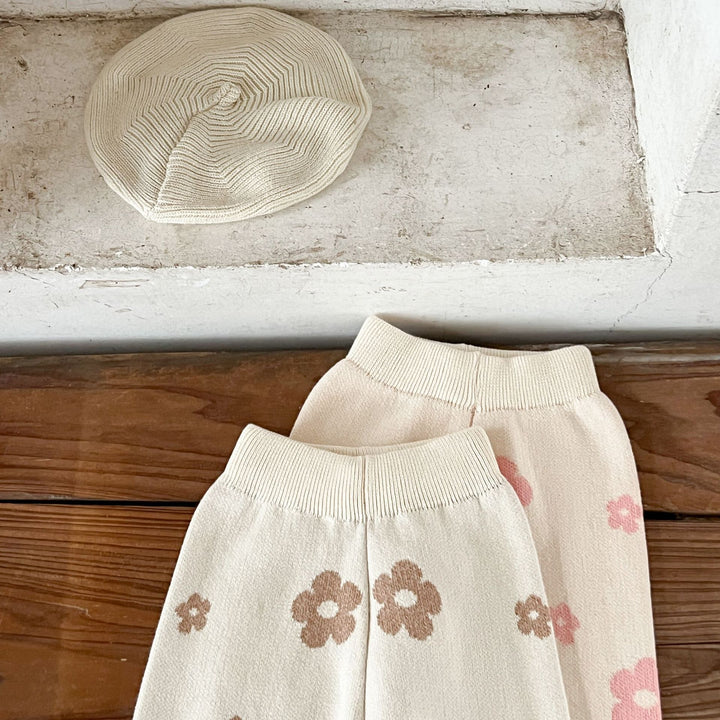 【73-100】スカラップヘム花柄セットアップ