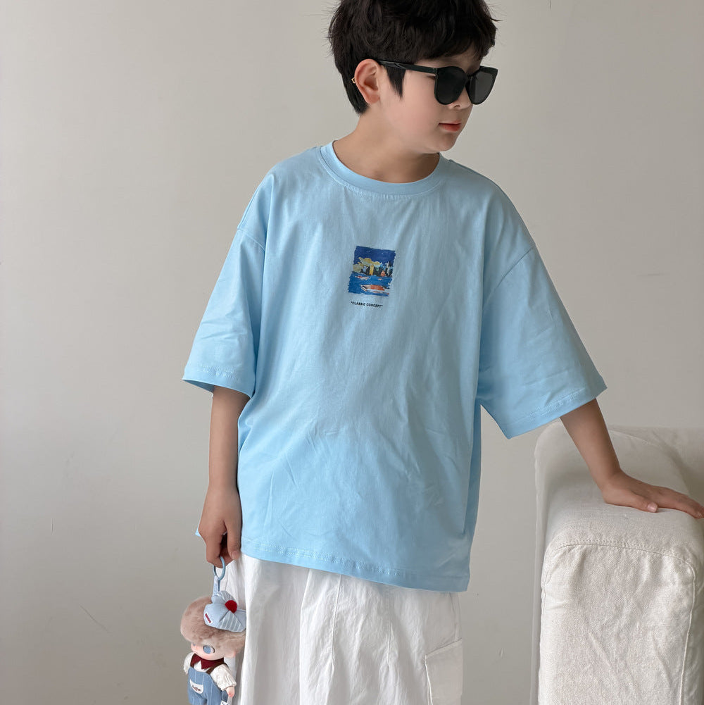 【100-150】レタープリントTシャツ