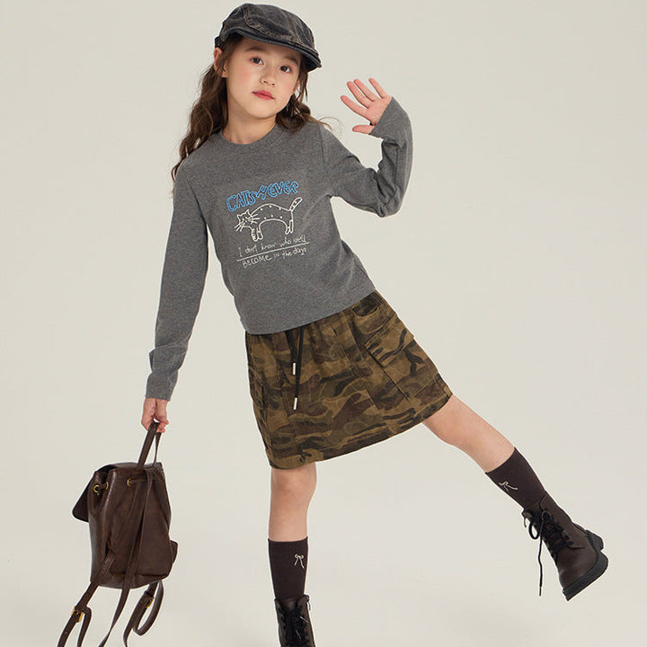 【90-150】迷彩柄カーゴスカート