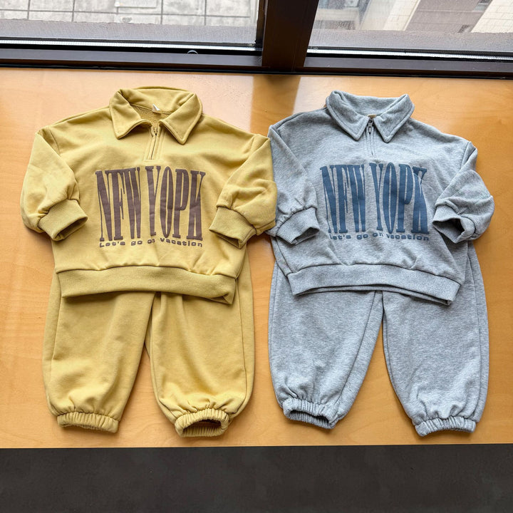 【80-150】NEW YORKハーフジップセットアップ